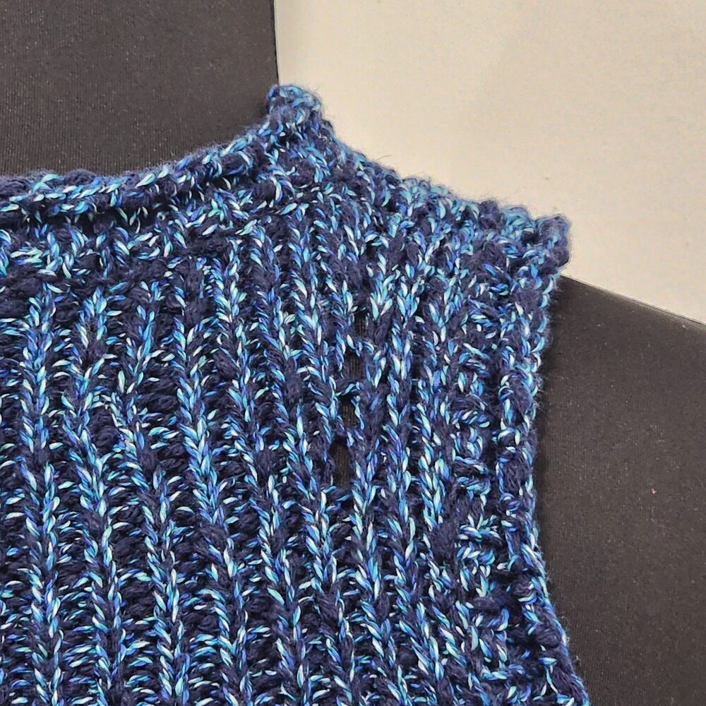 Anthropologie Pilcro Stitched Sleeveless Knit Sweater Tank Navy Blue NWT Size M - Picture 14 of 16
